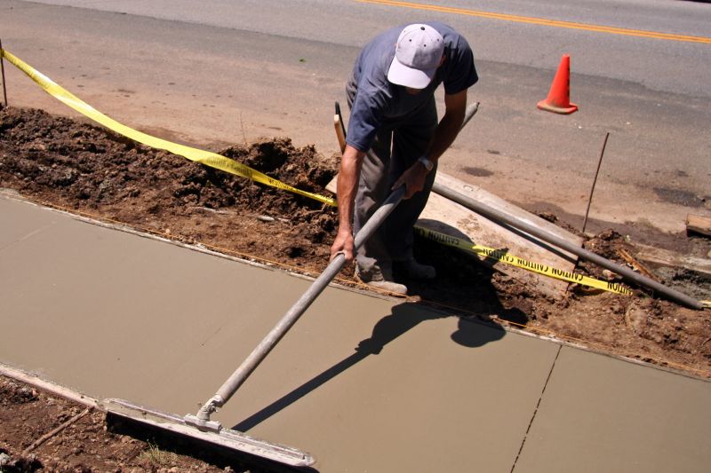 Sidewalk Slab Installation